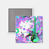 Wild Gitaar (wit) Magneet (Voorkant / Achterkant)