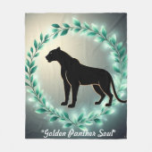 "Wild Gold Aura" Fleece Deken (Voorkant)