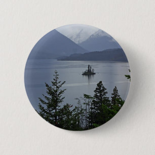 Wild Goose Island in Glacier National Park Ronde Button 5,7 Cm