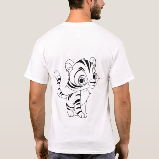 Wild Grace - Tijgerontwerp op Bella + Canvas Vrouw T-shirt (Achterkant)