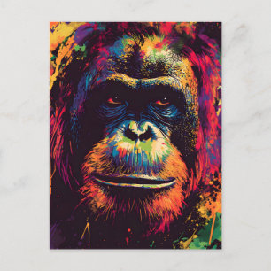 Wild Graffiti Urban Oerwoud Gorilla Feestdagenkaart