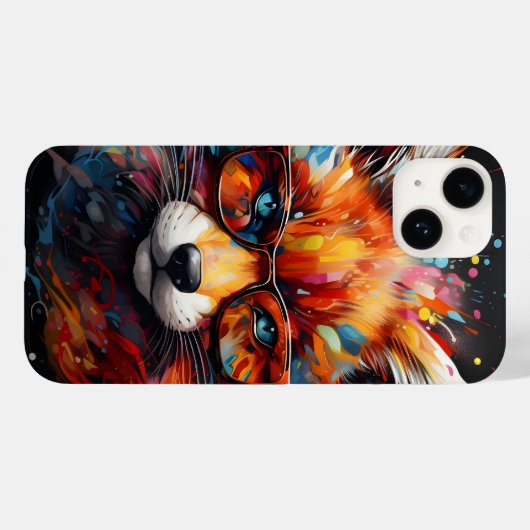 Wild Gratis Abstracte Pop Fox Case-Mate iPhone Case (Achterkant (horizontaal))