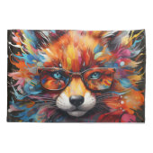 Wild Gratis Abstracte Pop Fox Kussensloop (Achterkant)