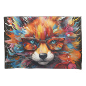 Wild Gratis Abstracte Pop Fox Kussensloop (Voorkant)