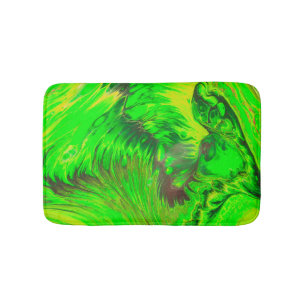 Wild Green Acrylfluid Art Abstract Badmat