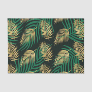 Wild Green en Gold Leaves tegen Black Tissuepapier