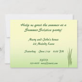 Wild Green Fern Summer Solstice Party Invitation (Dos)