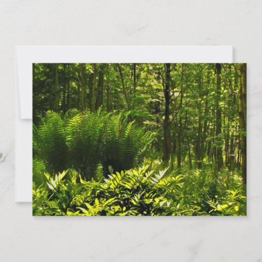 Wild Green Fern Zomer Solstice Party Uitnodiging (Voorkant)