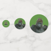 Wild Green Gorilla Party Theme Confetti (Achterkanten)