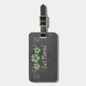 Wild Green Rozen Chalkboard Bagagelabel (Voorkant verticaal)