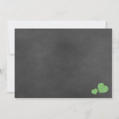 Wild Green Rozen Chalkboard Wedding Invitation Kaart (Achterkant)