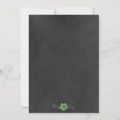 Wild Green Rozen Chalkboard Wedding Invitation Kaart (Achterkant)