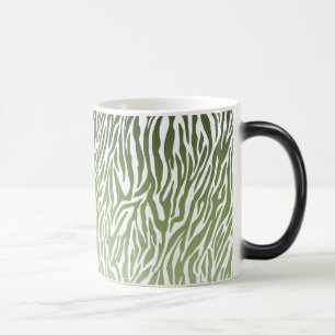 Wild Green Zebra Print Magische Mok