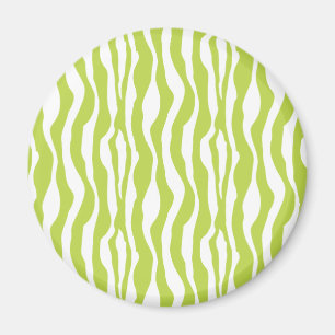 Wild Green Zebra Print Magnet Magneet