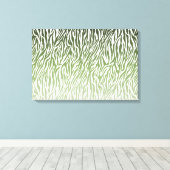 Wild Green Zebra Print Ombre (Insitu (Houten vloer))