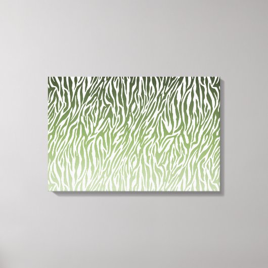Wild Green Zebra Print Ombre (Voorkant)