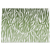 Wild Green Zebra Print Ombre Groot Cadeauzakje (Voorkant)