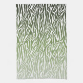 Wild Green Zebra Print Ombre Theedoek (Verticaal)
