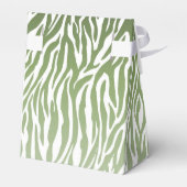 Wild Green Zebra Print Verjaardag Bedankdoosjes (Achterkant)