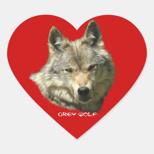 WILD GREY WOLF Wildlife Stickers (Voorkant)