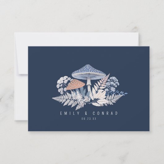 Wild & grillige bruiloft QR-code ID1110 RSVP Kaartje (Voorkant)