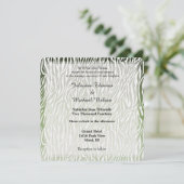 Wild Groene Zebra Print Bruiloft Kaart (Staand voorkant)