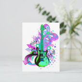 Wild Guitar Briefkaart (Staand voorkant)