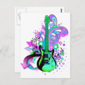 Wild Guitar Briefkaart (Voorkant / Achterkant)