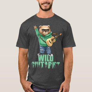 Wild GuitaristFunny Beer Guitar Player Premium T-shirt