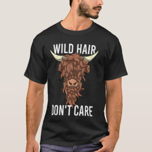 Wild Hair geeft geen grappige Koe vrouwen T-shirt