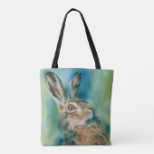Wild Hare Exuberance Pastel Art Draagtas (Achterkant)