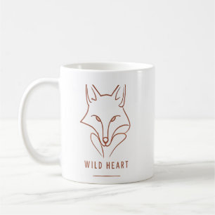 Wild Hart Vos Minimalistische Lijnkunst Koffiemok