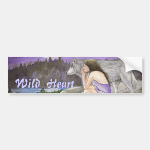 Wild Heart van Lori Karels Bumpersticker