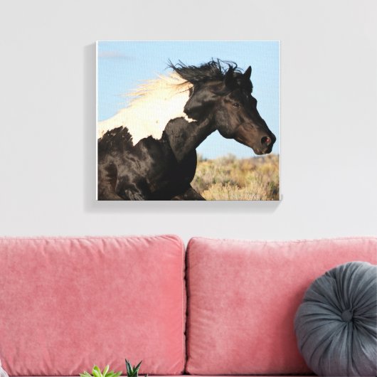 Wild hengst canvas Print (Insitu (Woonkamer))
