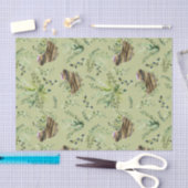 Wild Herb Sage met Waterverf van vogelpapier Tissuepapier (Craft)