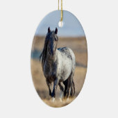 Wild Hoofbeats Blue Zeus Walks Ornament (Rechts)