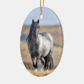 Wild Hoofbeats Blue Zeus Walks Ornament (Links)