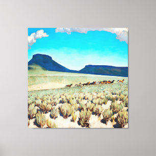 "Wild Horse Country" door Maynard Dixon Canvas Afdruk