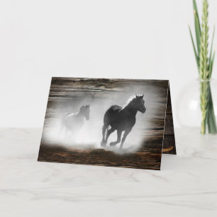 Wild Horse Galloping Card Kaart