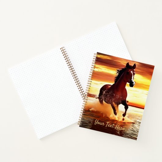Wild Horse Galloping Through Surf Journal (Intérieur)