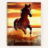 Wild Horse Galloping Through Surf Journal (Devant)