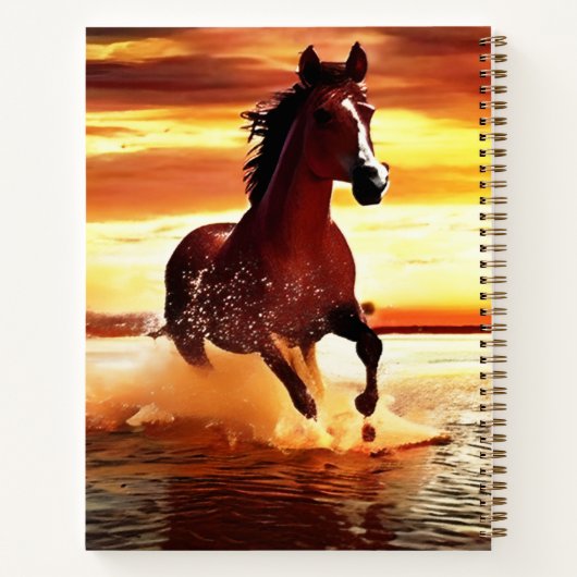 Wild Horse Galloping Through Surf Journal (Dos)