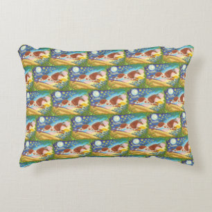 WILD HORSE HILL, FOLK ART MUSTANG Western Pillow Accent Kussen