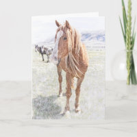 Wild Horse Mustang Kerst (sneeuwvlokken interieur)