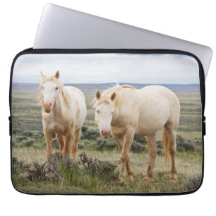 Wild Horse Roaming op de Priaïre van Cody Laptop Sleeve