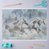 Wild Horse Stampede Westerne ontkoppeling Art Tissuepapier (Craft)