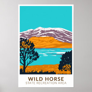 Wild Horse State Recreation Area Nevada Retro Poster