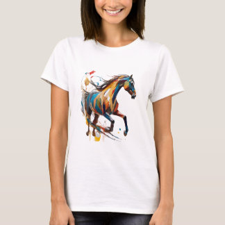 Wild Horse T Shirt Kleurrijke Spirit Horse T Shirt