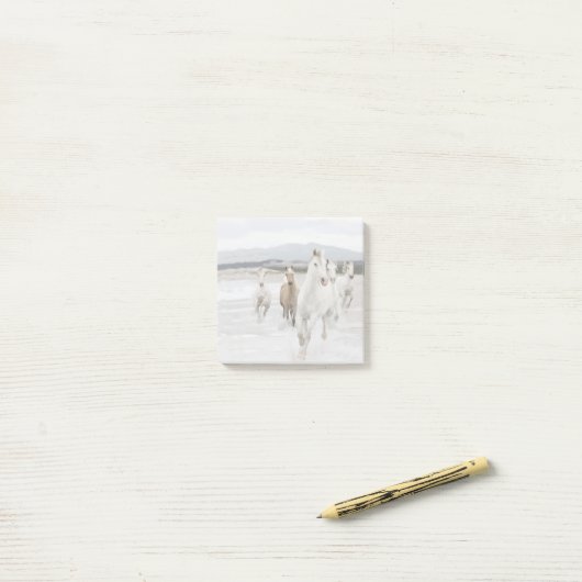 Wild Horses Galloping op het strand Post-it Notes (Op bureau)