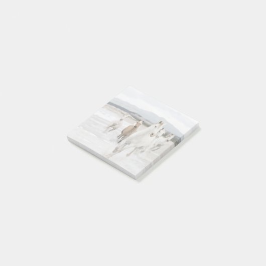 Wild Horses Galloping op het strand Post-it Notes (Schuin)